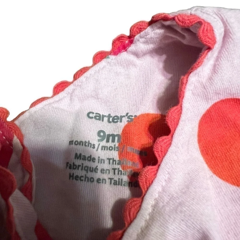 Carters Strawberry Polka Dot Dress 9 months
